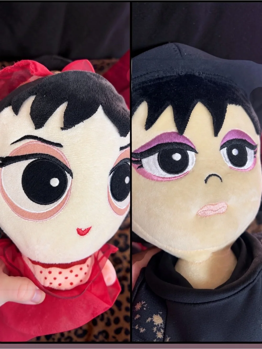 Beetlejuice Lydia Deetz Plush Dolls Set of 2 Funko Spirit Halloween Red Black